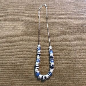 Chic Blue and Silver Necklace